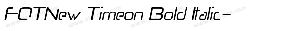 FOTNew Timeon Bold Italic字体转换